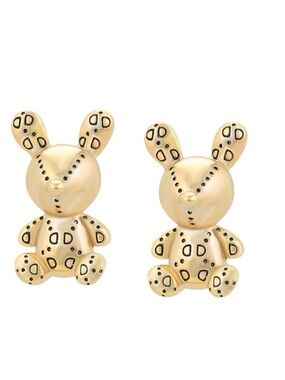 Stud Bunny Rabbit Earrings 14k Gold Plated Sterling Silver